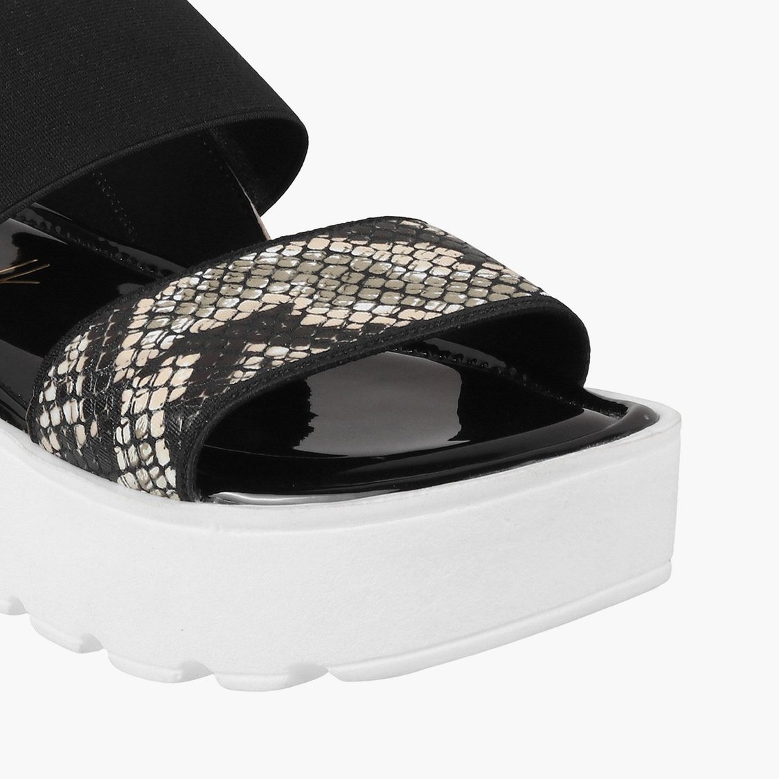 CATWALK Women Croc-Textured Flatform Sandals