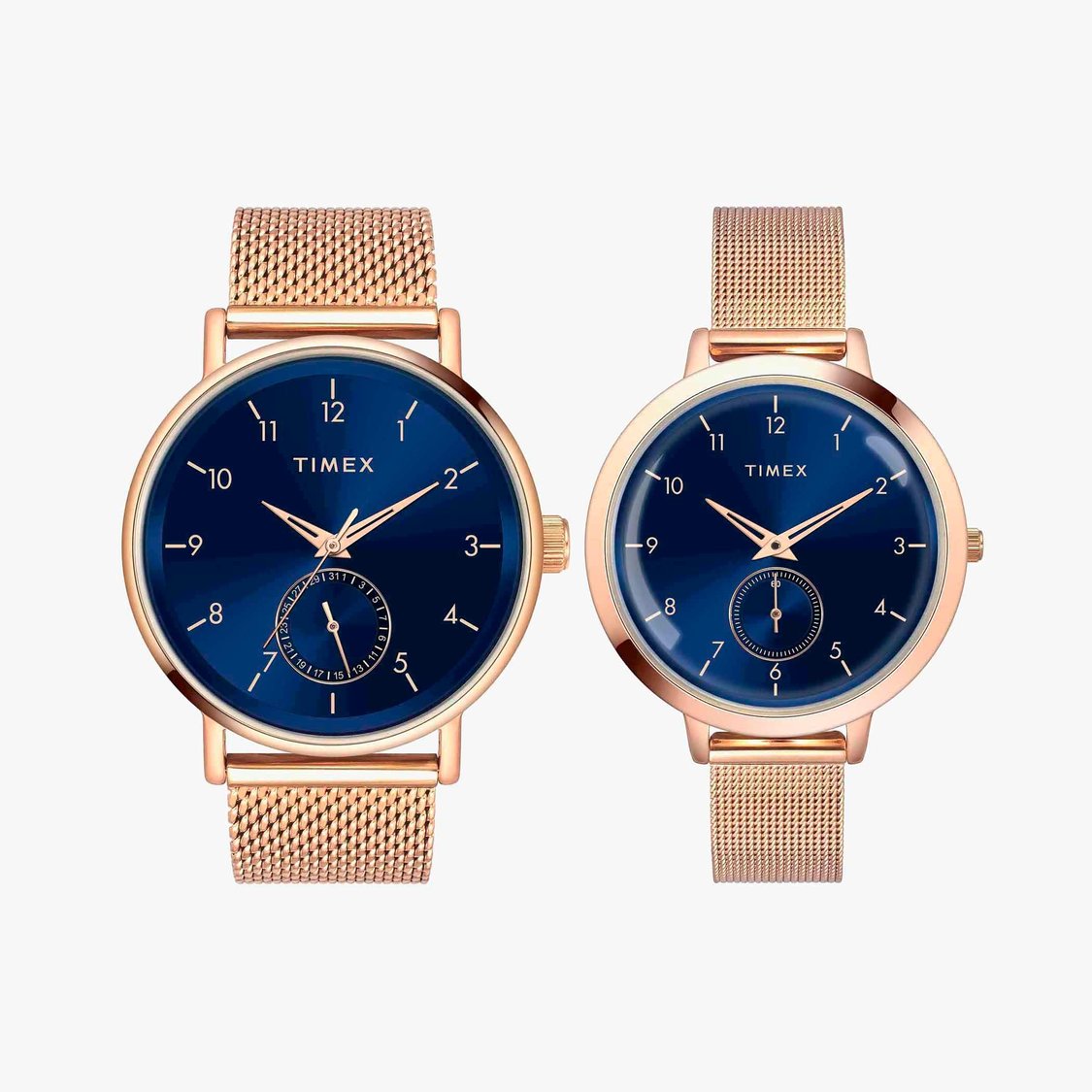 Buy TIMEX Couple Unisex Analog Mesh Strap Watch Set TW00PR293 from Timex at just INR 8295.0