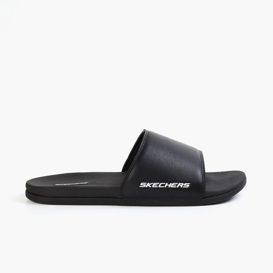 Buy SKECHERS Men Solid Sliders from Skechers at just INR 2499.0