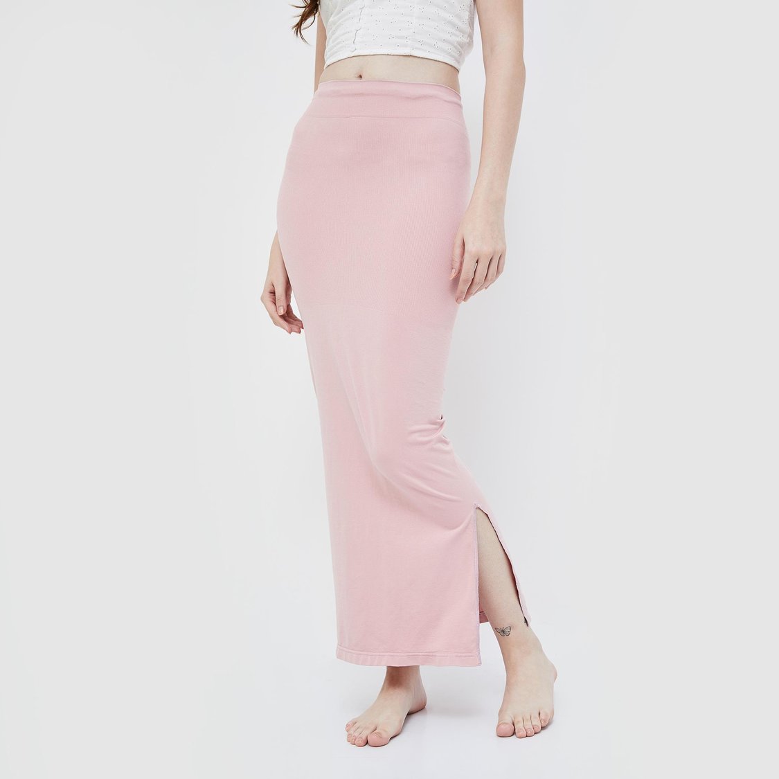 GINGER Women Solid Shapewear with Slit