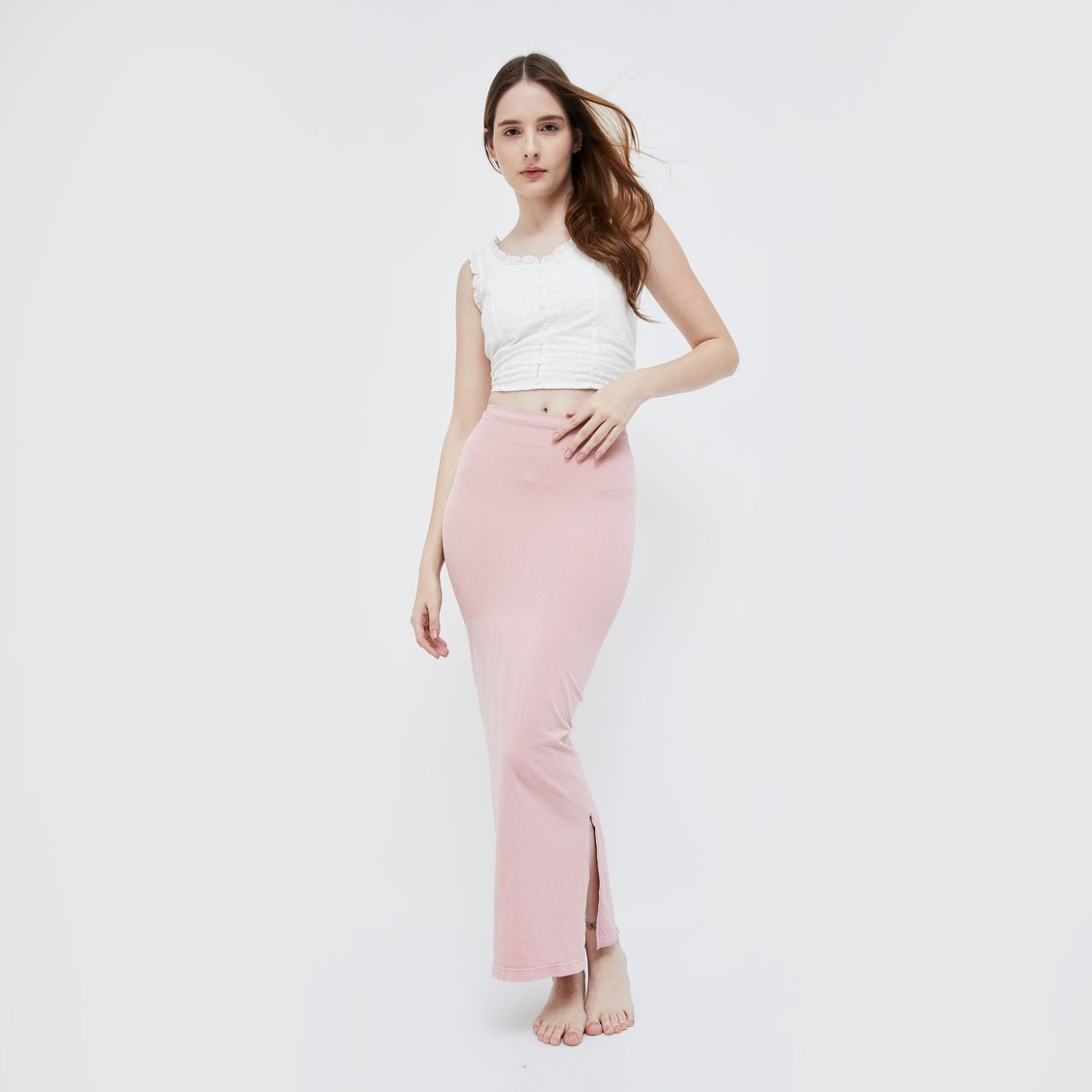 GINGER Women Solid Shapewear with Slit