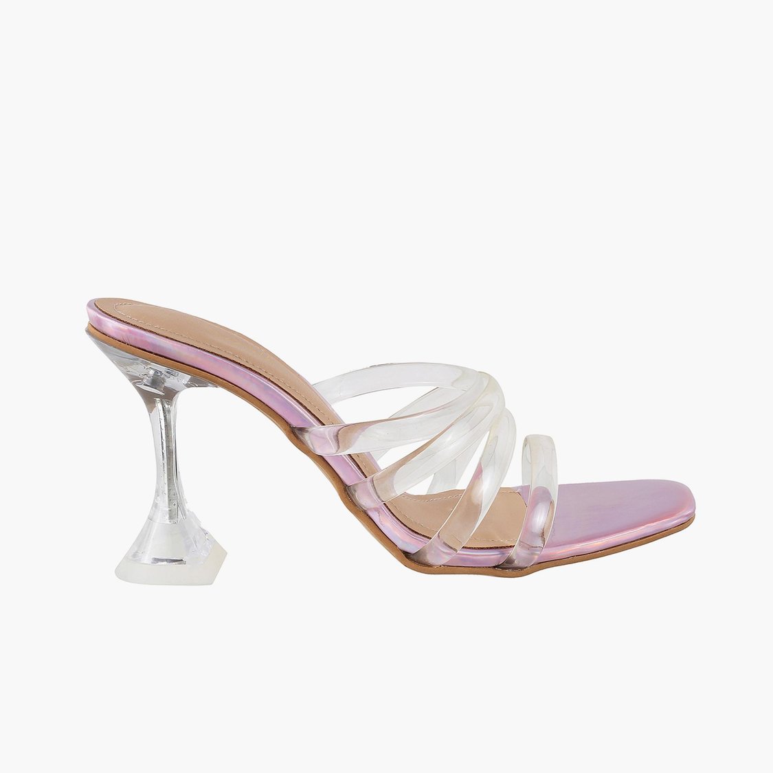 Buy CATWALK Women Clear Iridescent Block Heels from Catwalk at just INR 2895.0