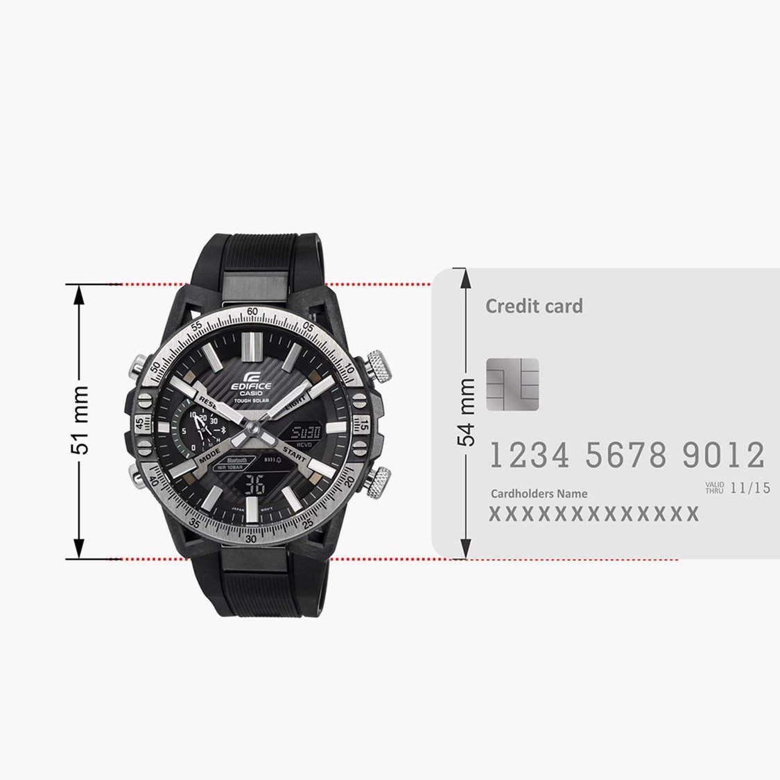 CASIO Edifice Men Analog-Digital Watch with Resin Strap - ED588