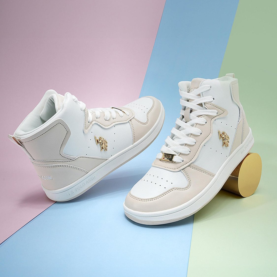 U.S. POLO ASSN. Women Colourblock Rowan Lace-Up Sneakers