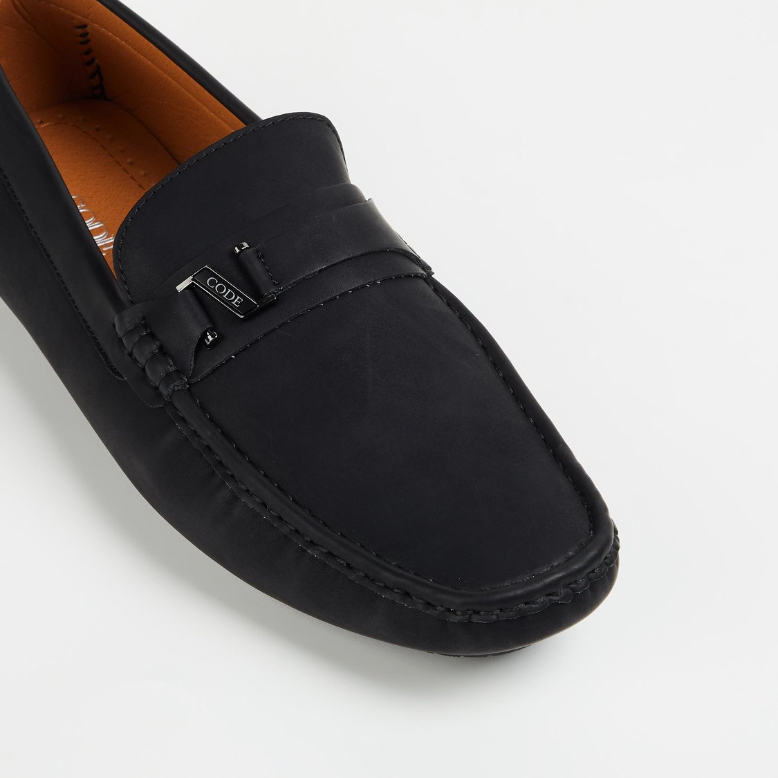 CODE Men Moc Toe Bit Loafers