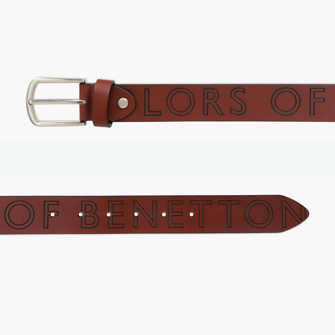 Buy UNITED COLORS OF BENETTON Men Printed Leather Belts from  display picture 1
