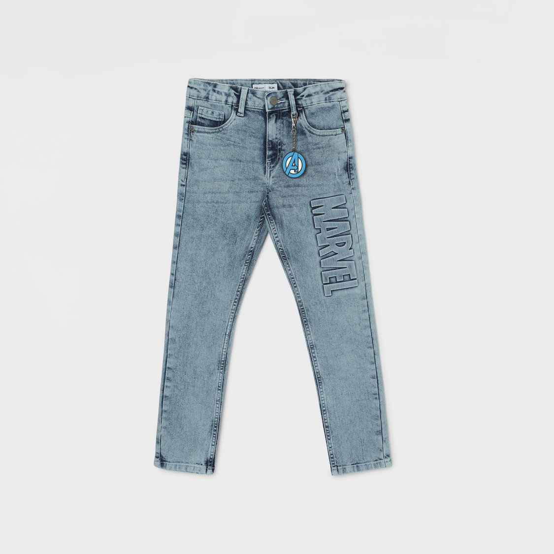 FAME FOREVER Boys Slim Fit Embossed Jeans
