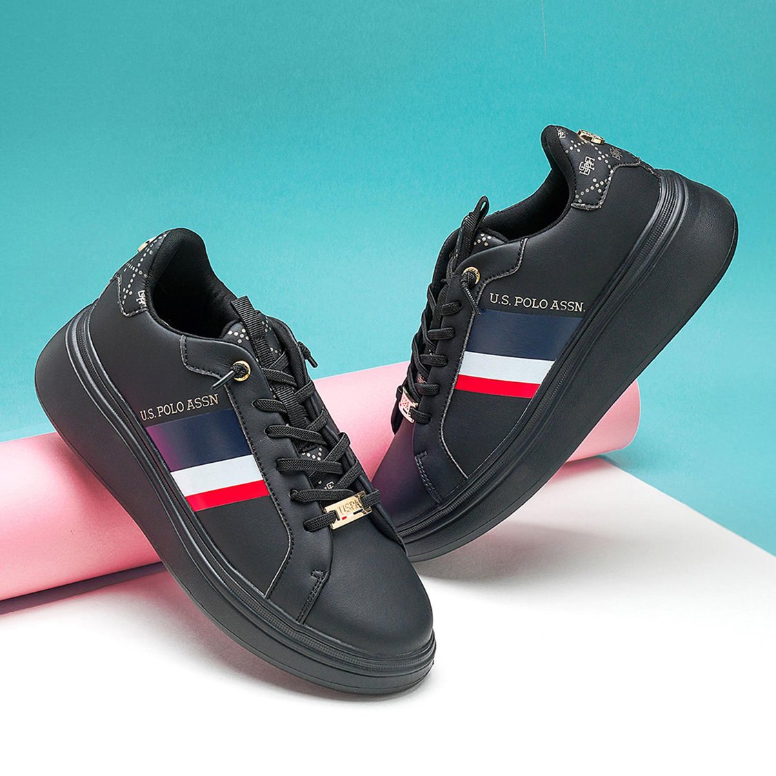 U.S. POLO ASSN. Women Brand Printed Sneakers