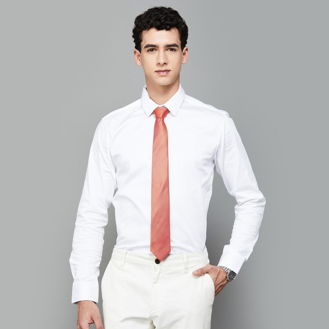 VAN HEUSEN Men Woven Slim Fit Formal Tie