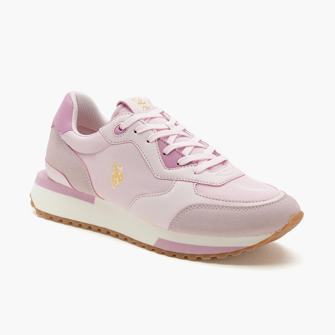 U.S. POLO ASSN. Women Colourblocked Lace-Up Sneakers