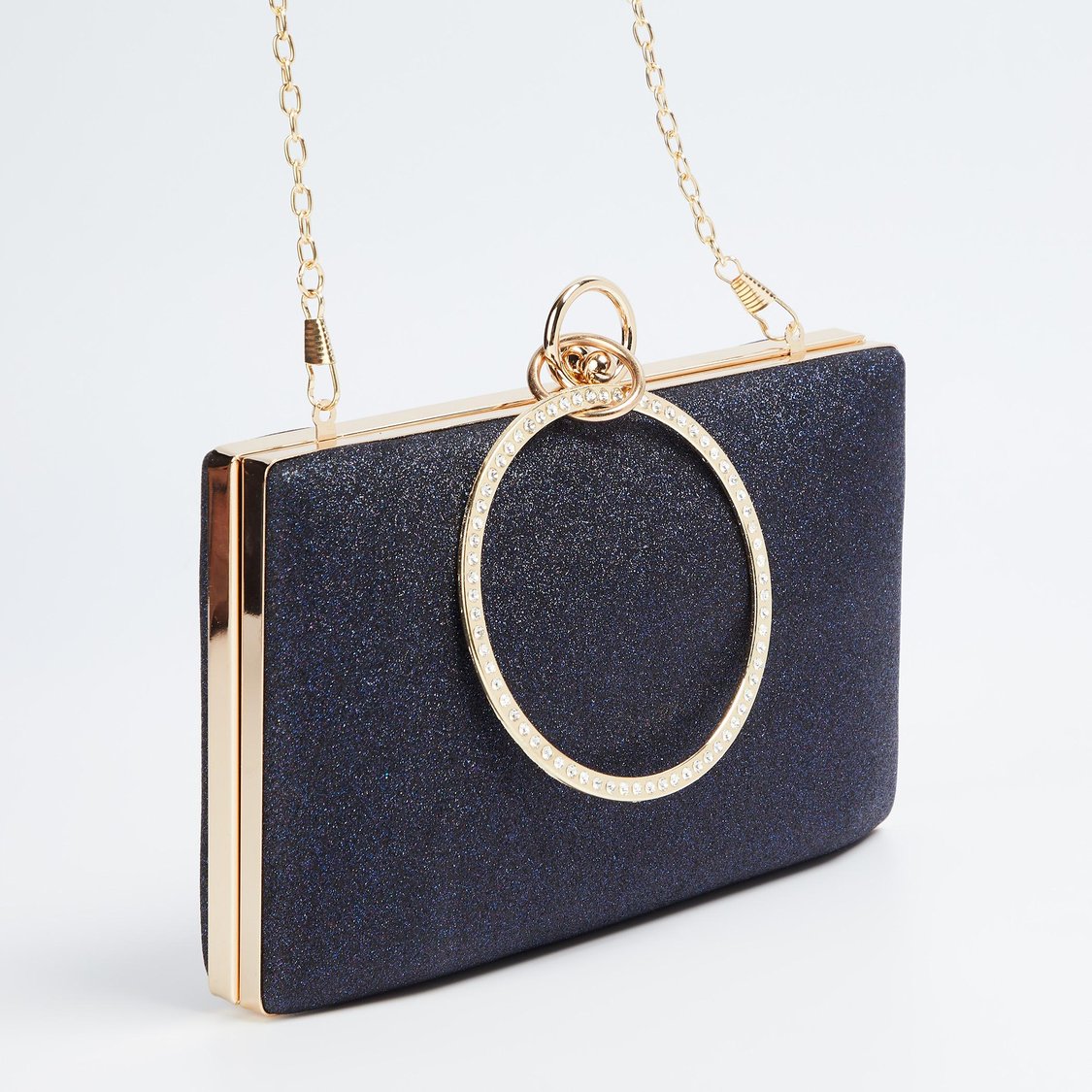 CODE Women Embellished Minaudiere Clutch