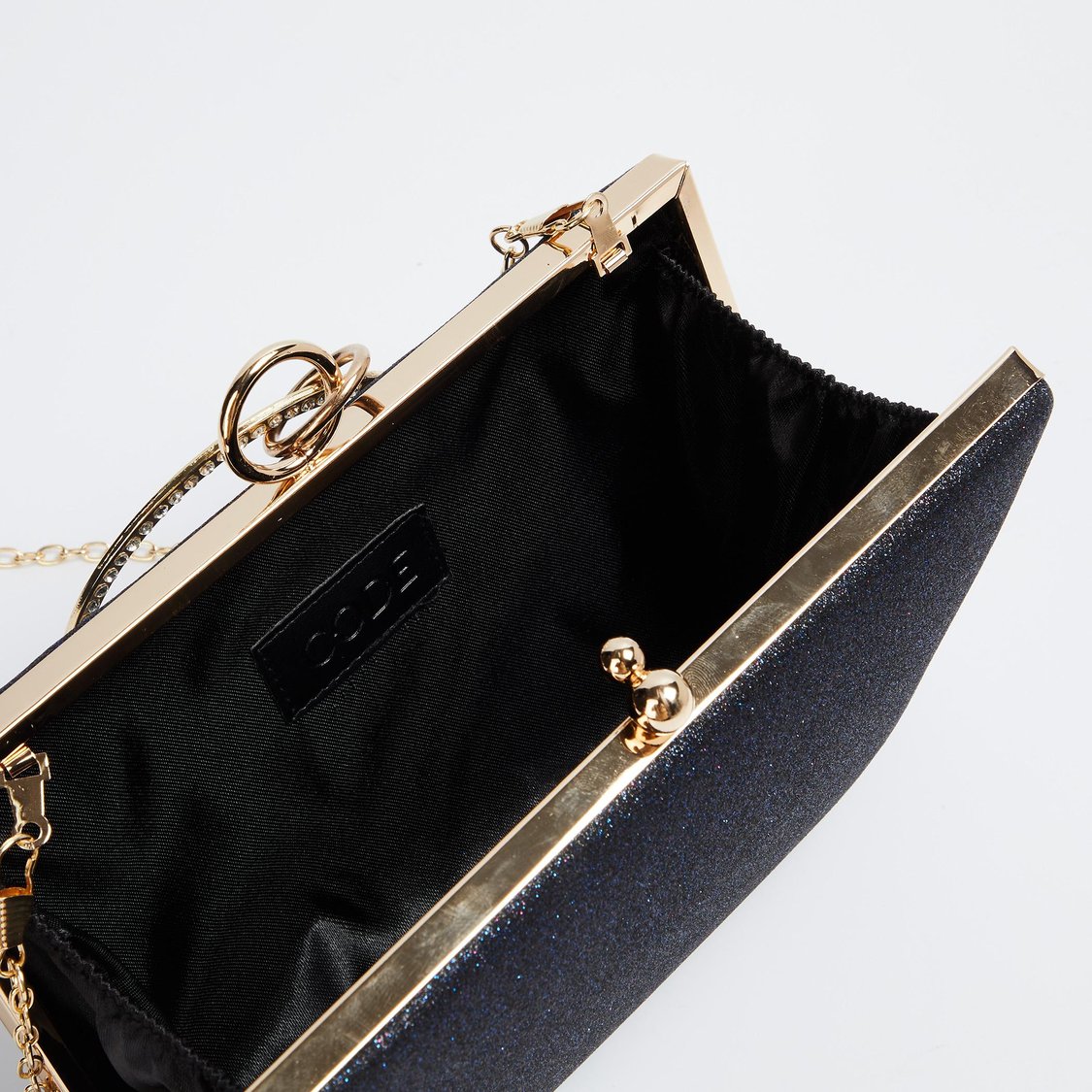 CODE Women Embellished Minaudiere Clutch