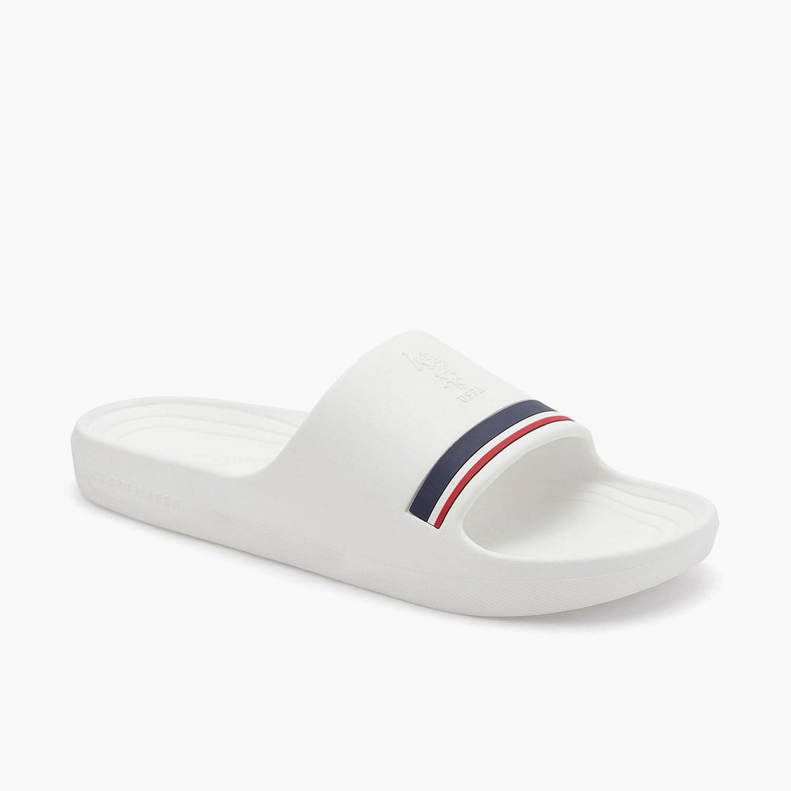 U.S. POLO ASSN. Men Striped Embossed Sliders