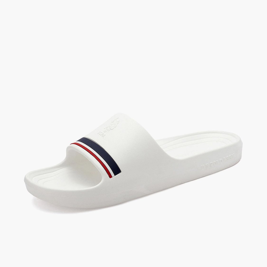 U.S. POLO ASSN. Men Striped Embossed Sliders