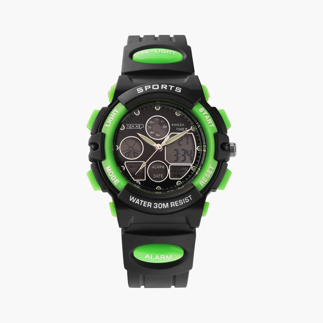 ZOOP Kids Colourblocked Analog-Digital Watch with Plastic Strap - 16033PP03W