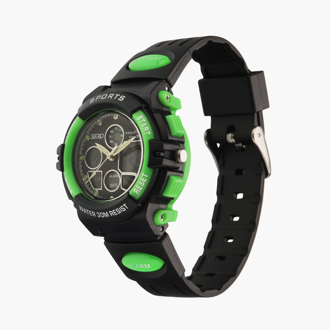 ZOOP Kids Colourblocked Analog-Digital Watch with Plastic Strap - 16033PP03W