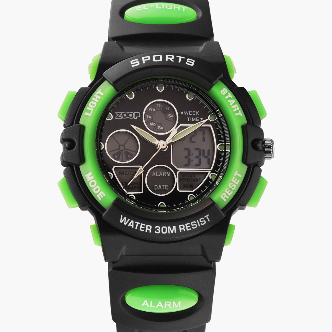ZOOP Kids Colourblocked Analog-Digital Watch with Plastic Strap - 16033PP03W