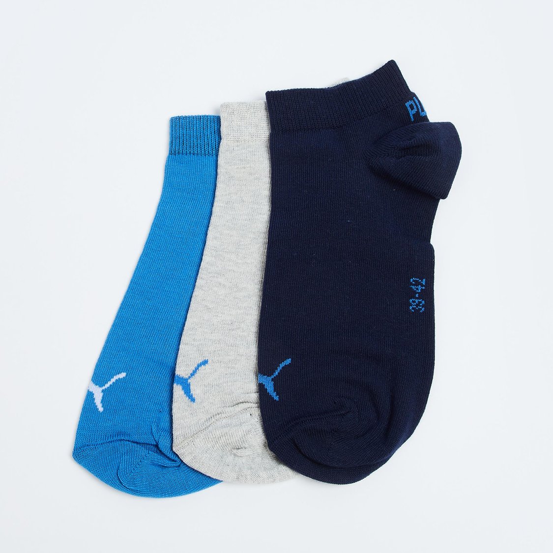 PUMA Men Assorted Ankle-Length Socks - Pack of 3
