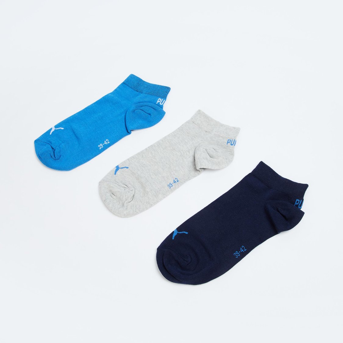 PUMA Men Assorted Ankle-Length Socks - Pack of 3