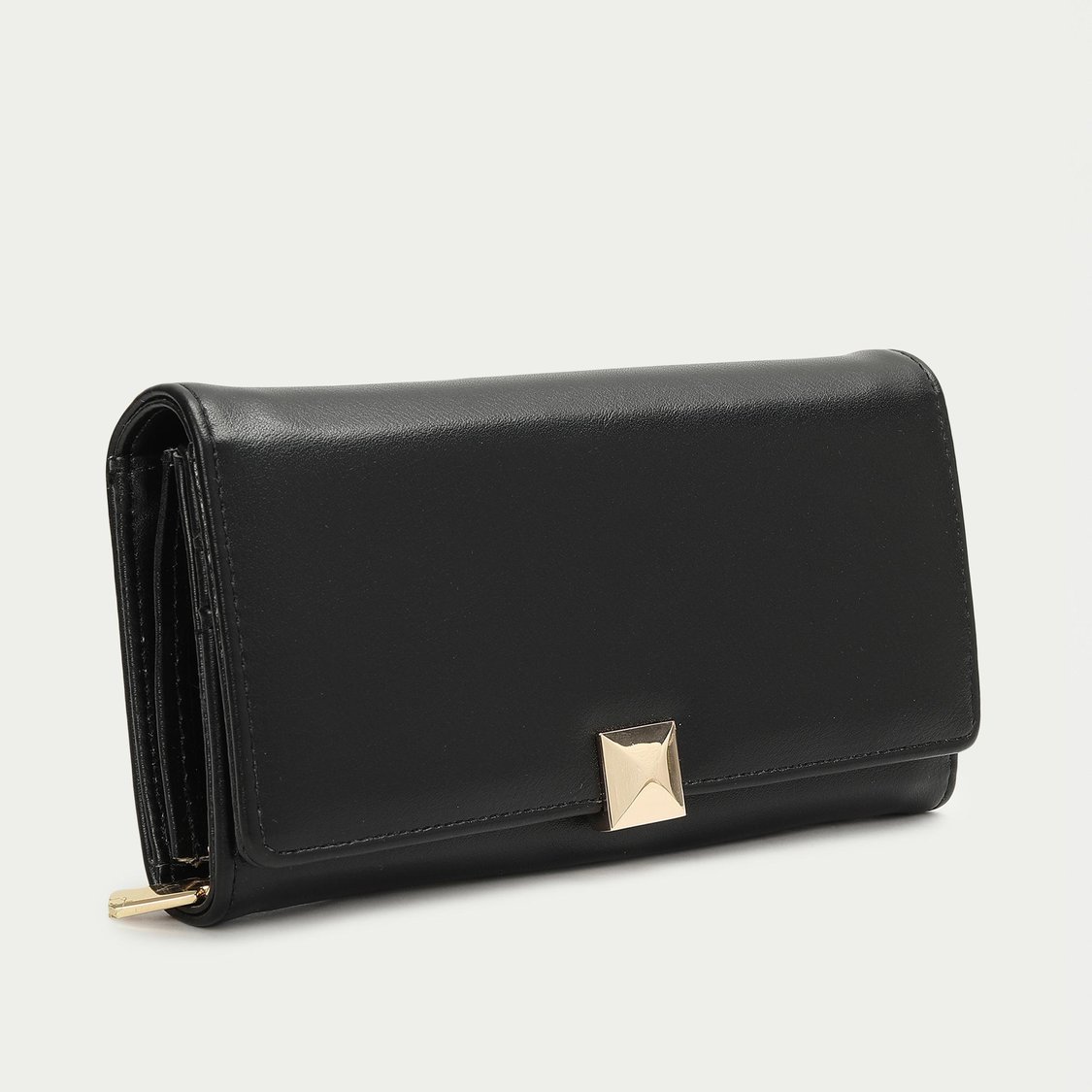 GINGER Women Solid Push-Button Wallet