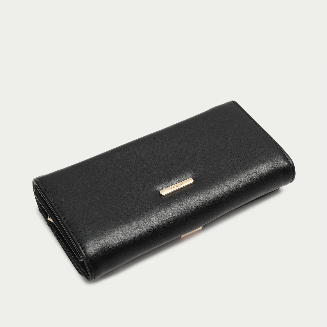 GINGER Women Solid Push-Button Wallet
