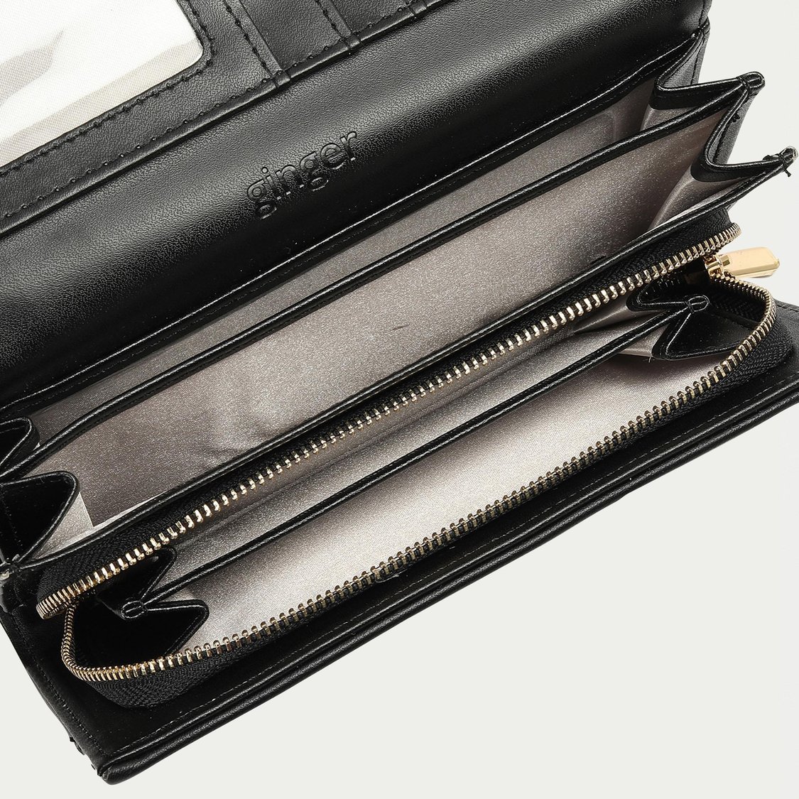 GINGER Women Solid Push-Button Wallet