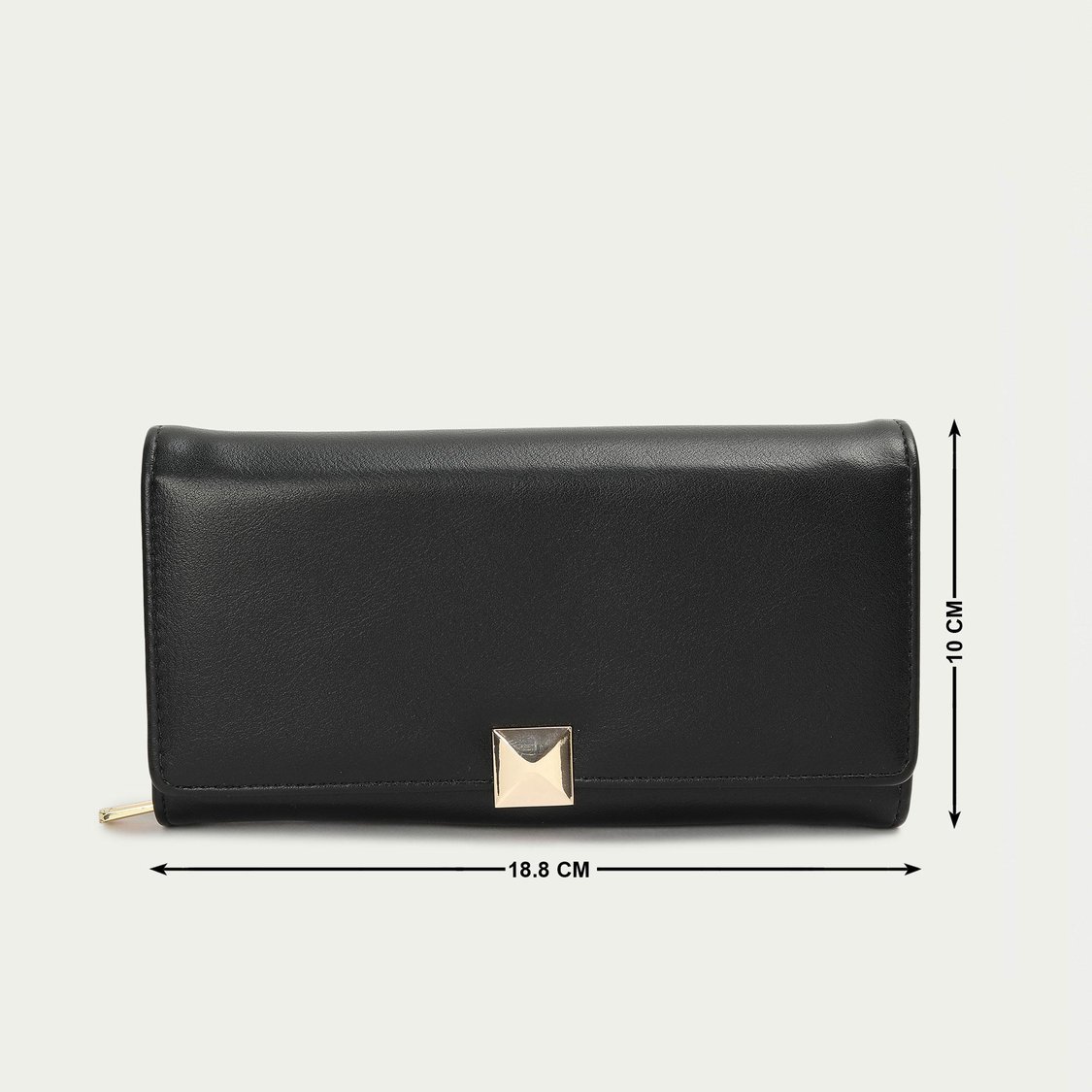 GINGER Women Solid Push-Button Wallet