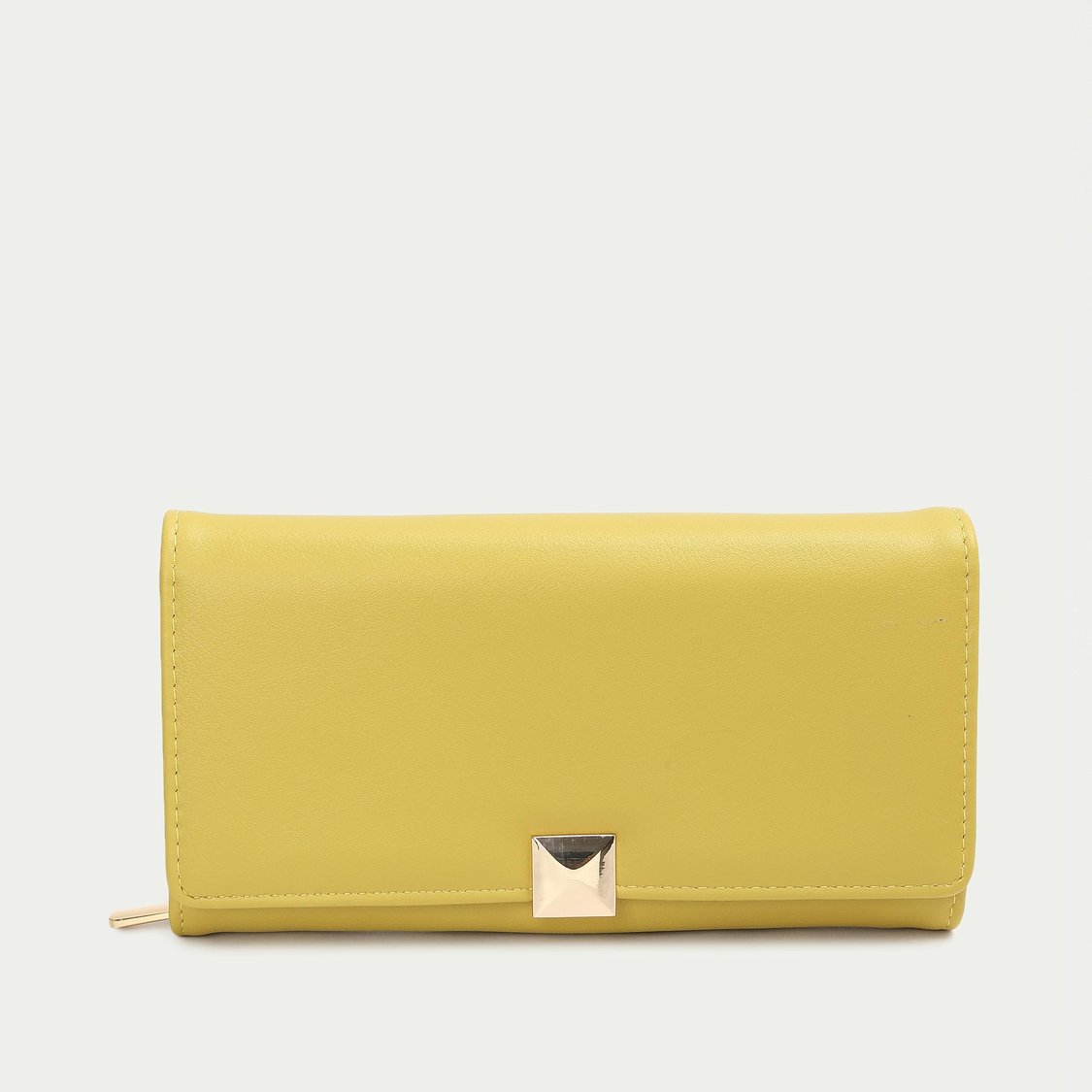 GINGER Women Solid Push-Button Wallet