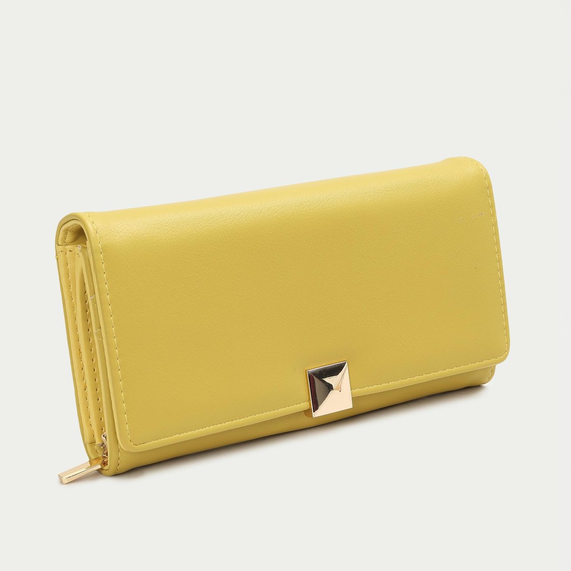 GINGER Women Solid Push-Button Wallet