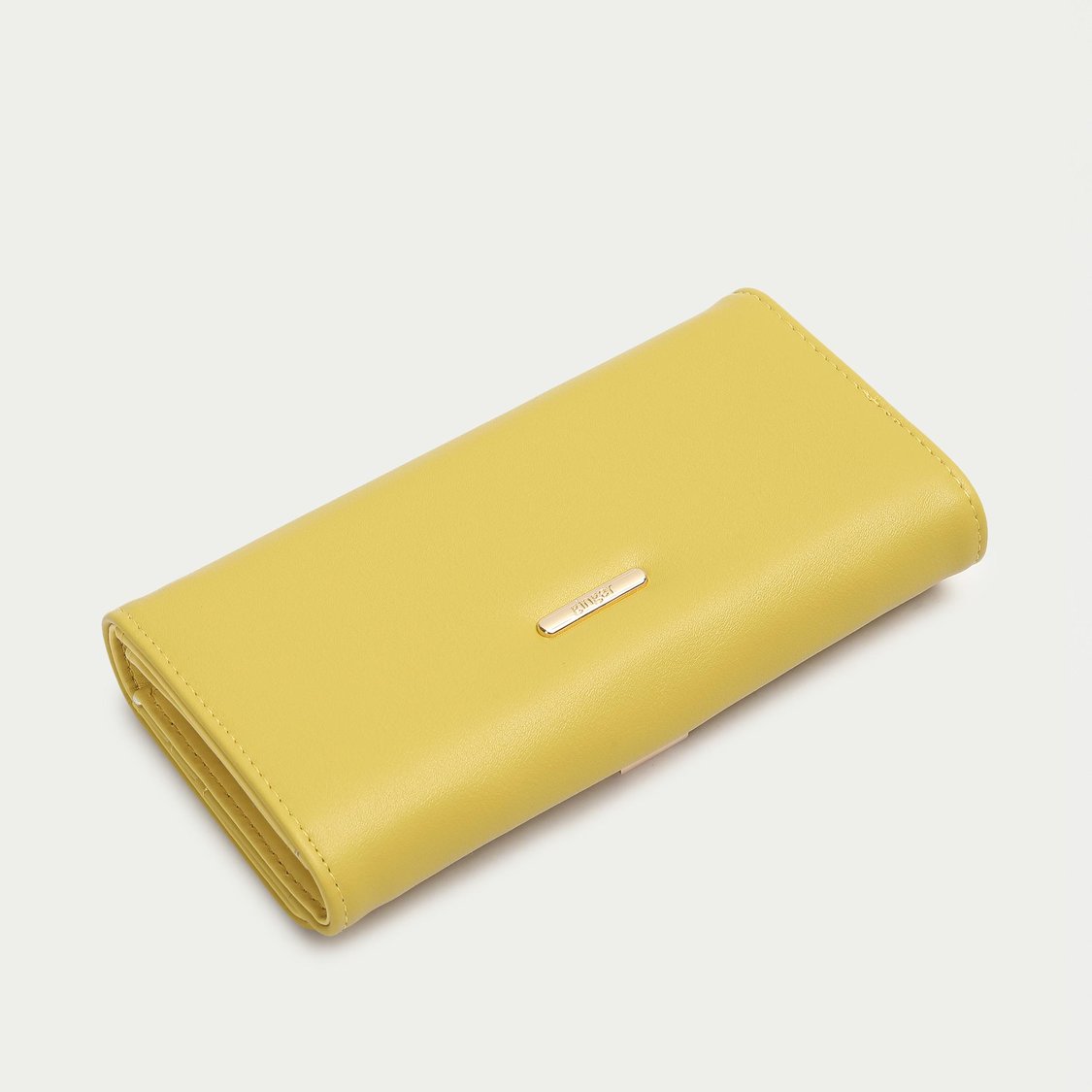 GINGER Women Solid Push-Button Wallet