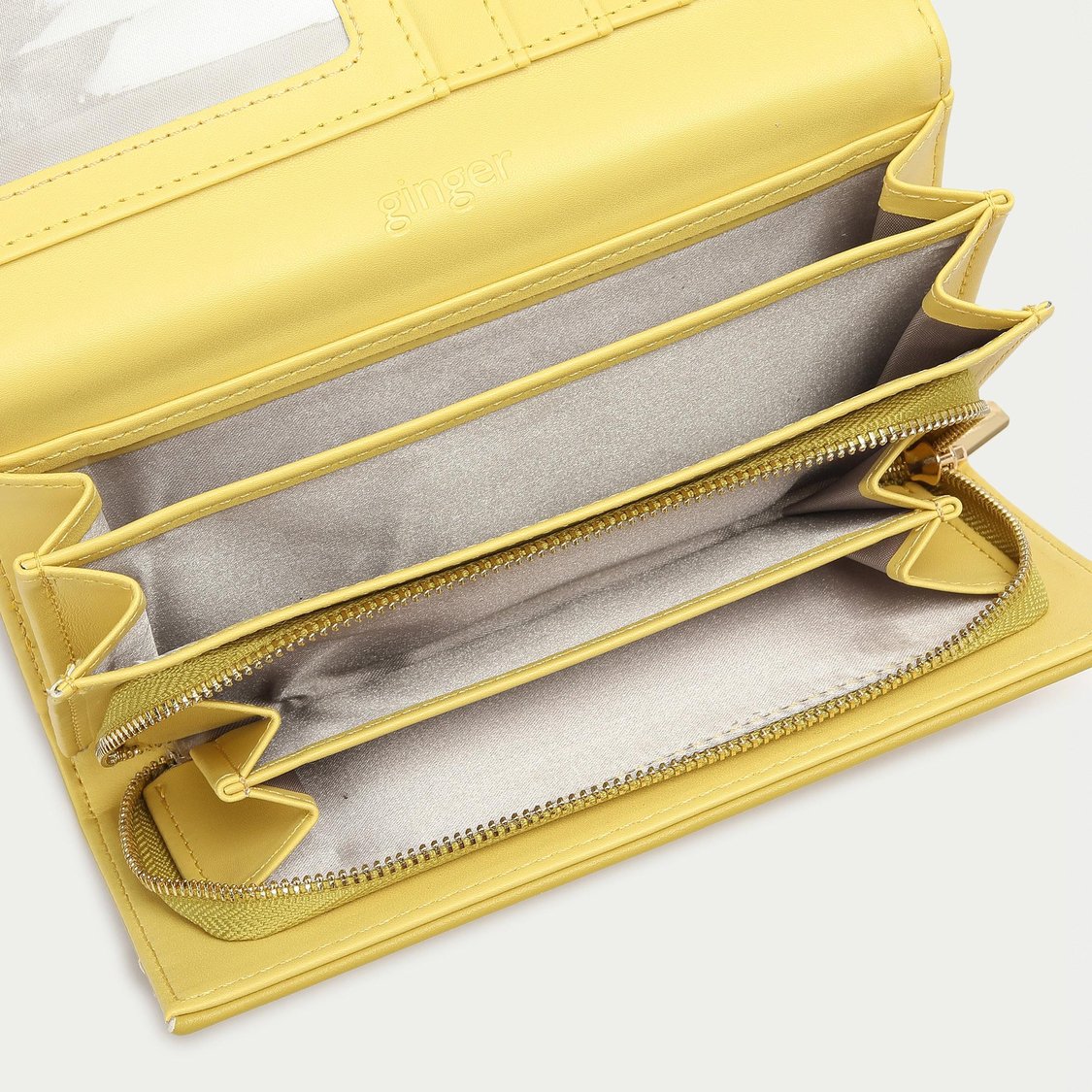 GINGER Women Solid Push-Button Wallet