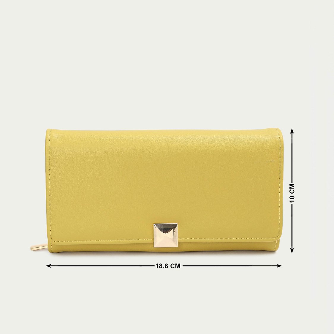 GINGER Women Solid Push-Button Wallet