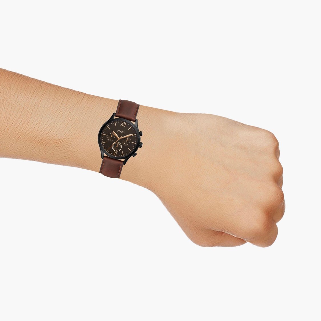 Leather Band Fossil Bq2364 Fenmore Black Leather Fossil Watch Fossil BQ2364  Fenmore Men's