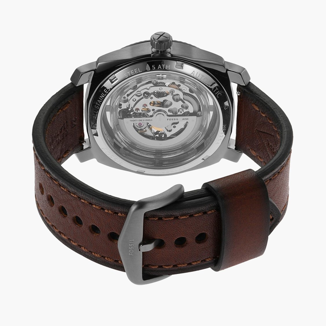 FOSSIL Machine Men Automatic Watch with Leather Strap ME3254I