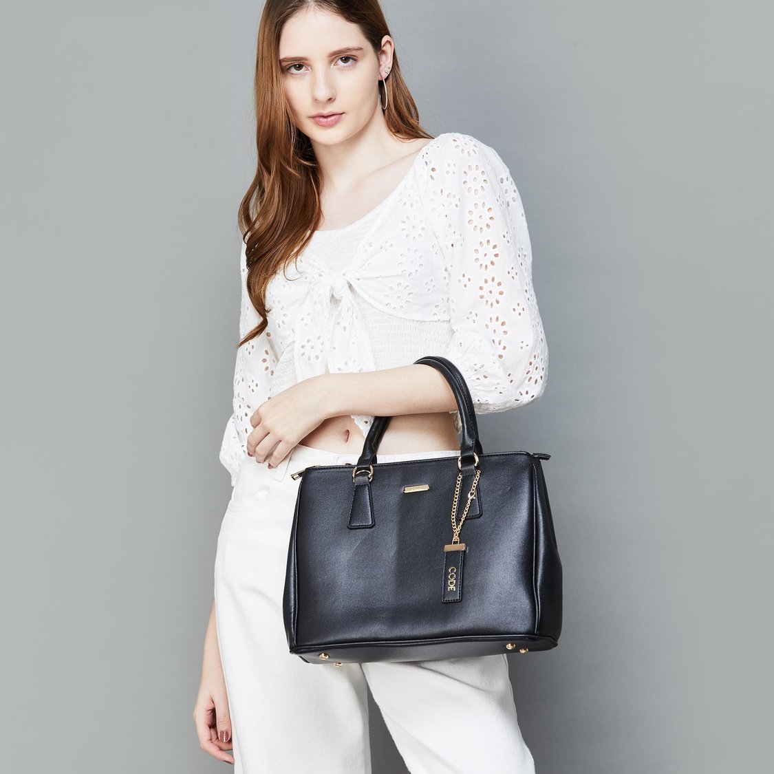 CODE Women Solid Handheld Bag