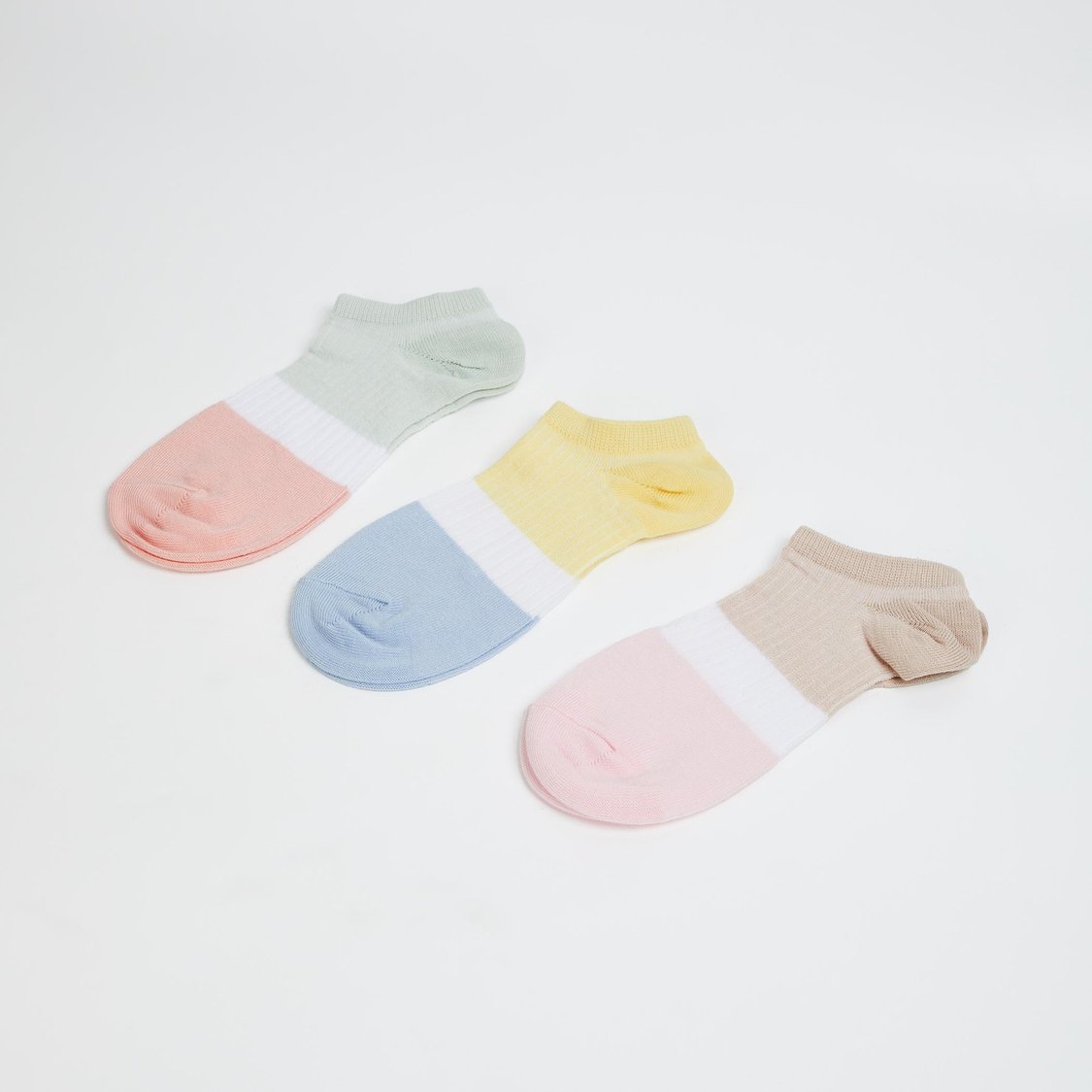 GINGER Women Knitted No-Show Socks - Pack of 3