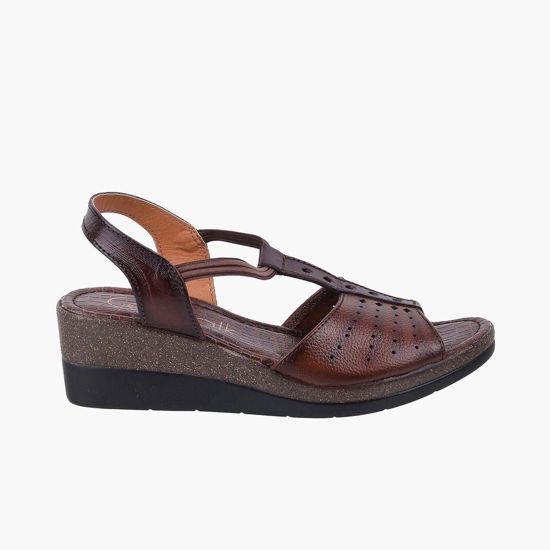 Buy CATWALK Women Textured Open-Toe Wedge Sandals from Catwalk at