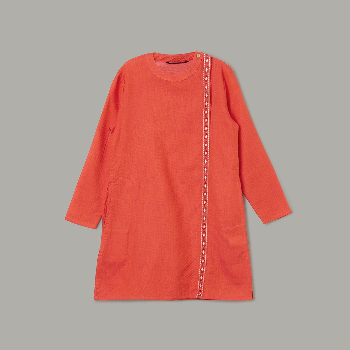 MELANGE Boys Solid Straight Kurta Set