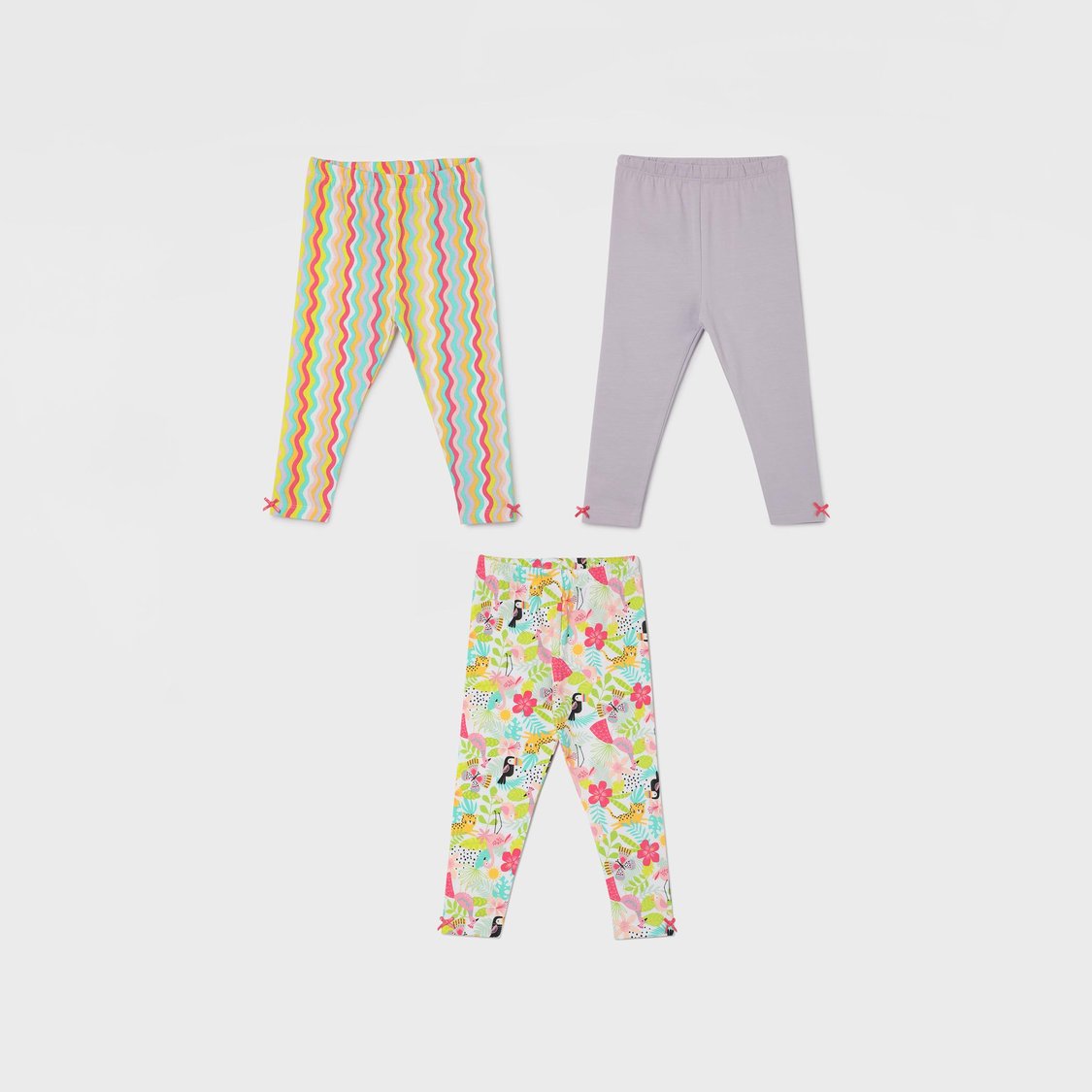 FS MINI KLUB Girls Assorted Leggings - Pack of 3