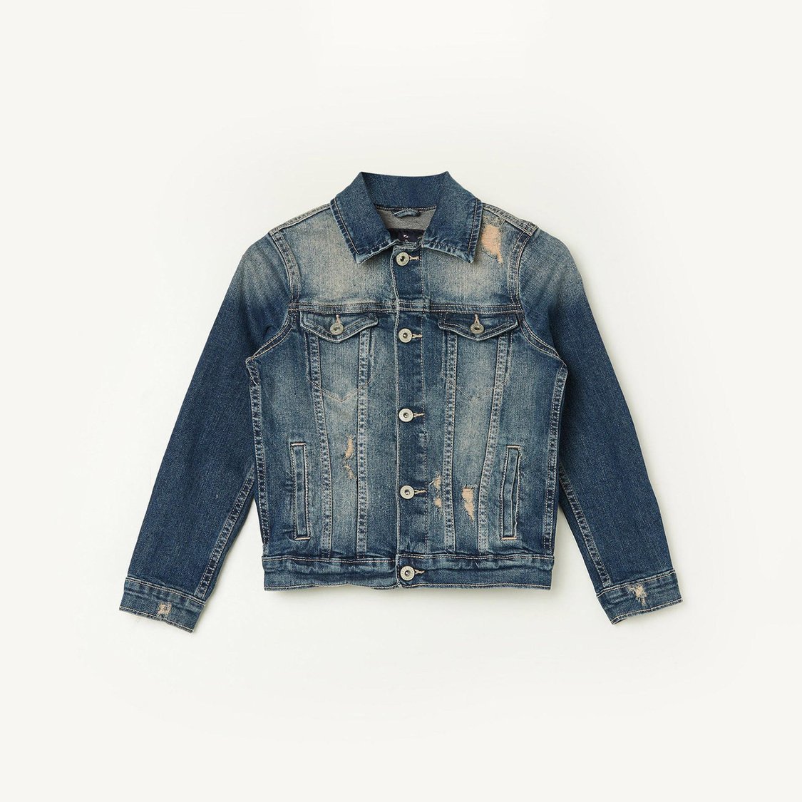 PEPE JEANS Boys Distressed Denim Jacket