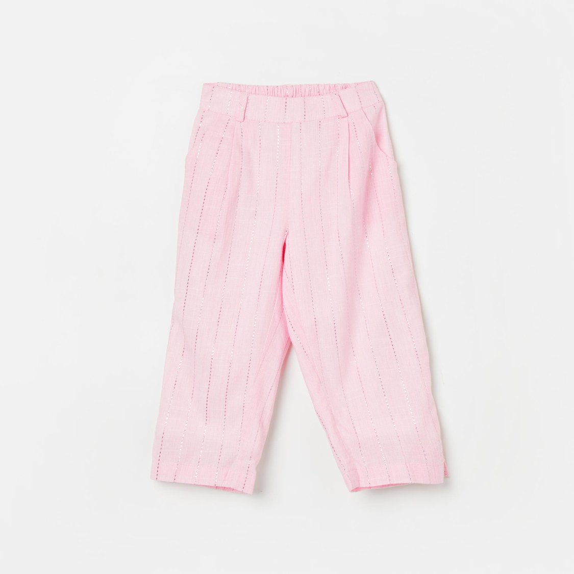 PEPPERMINT Girls Woven Striped Co-Ord Set