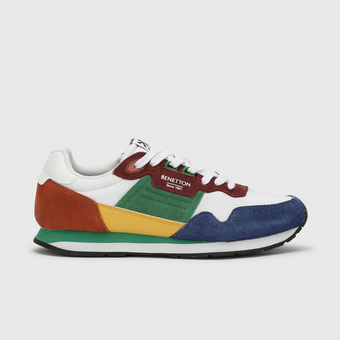 Buy UNITED COLORS OF BENETTON Men Colourblocked Lace-Up Sneakers from ...
