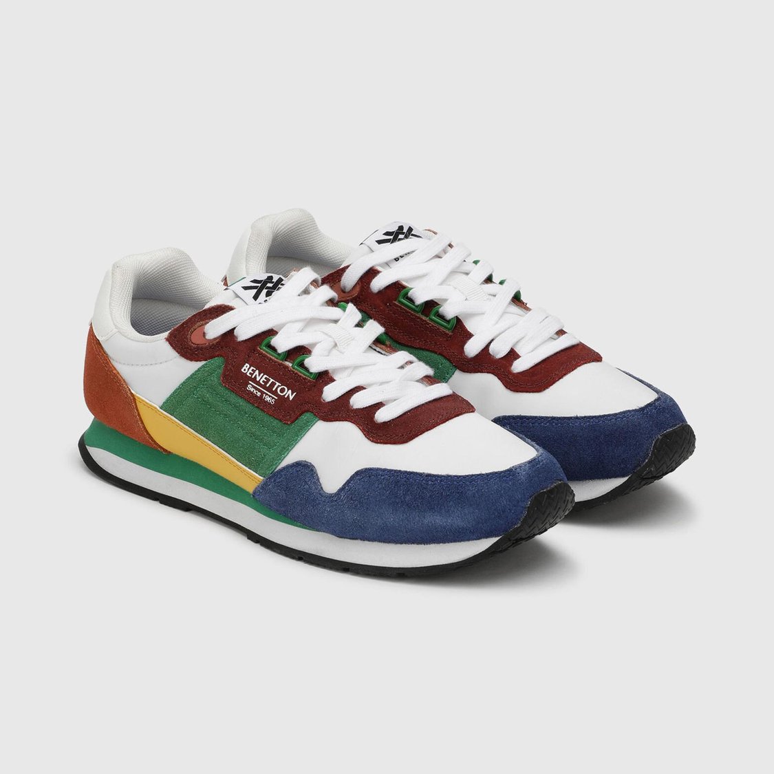 Buy UNITED COLORS OF BENETTON Men Colourblocked Lace-Up Sneakers from ...