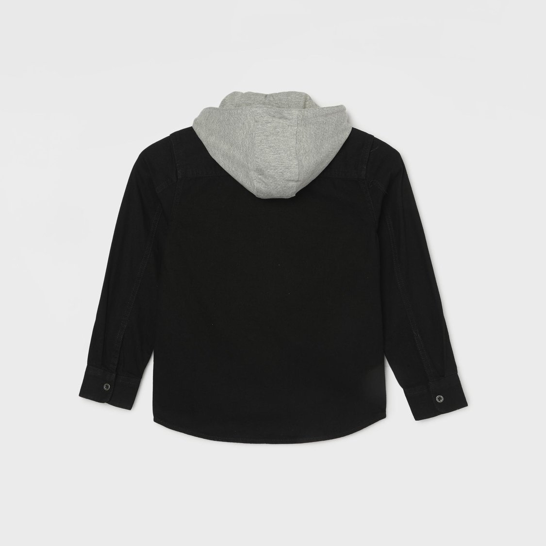 ALLEN SOLLY Boys Solid Hooded Shirt