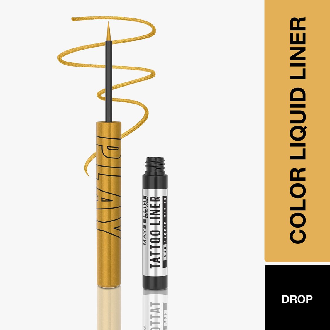 MAYBELLINE NEW YORK Tattoo Play Gold Liquid Eyeliner -  Drop - 2.1ml