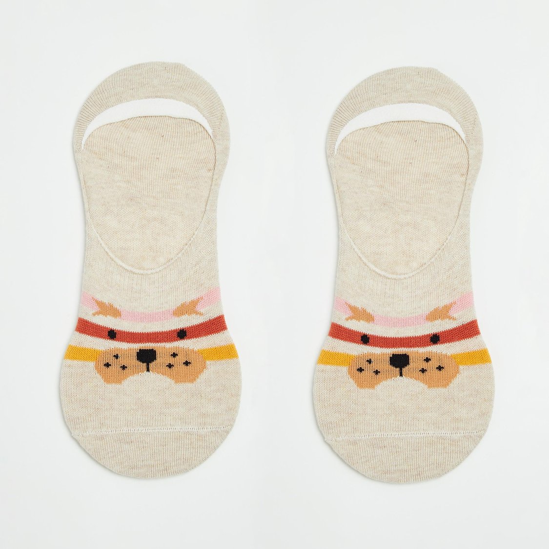 GINGER Women Printed No-Show Socks - Pack of 3