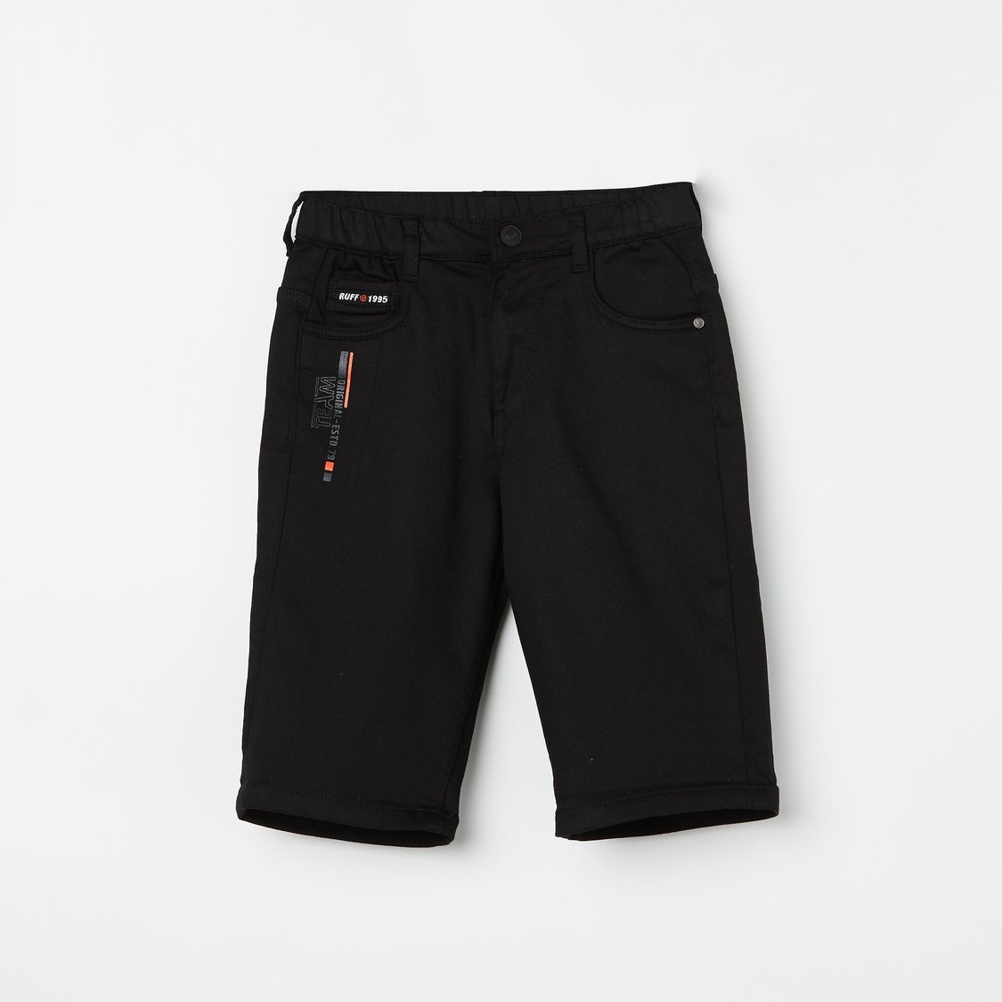 RUFF KIDS Boys Printed Regular Fit Denim Shorts