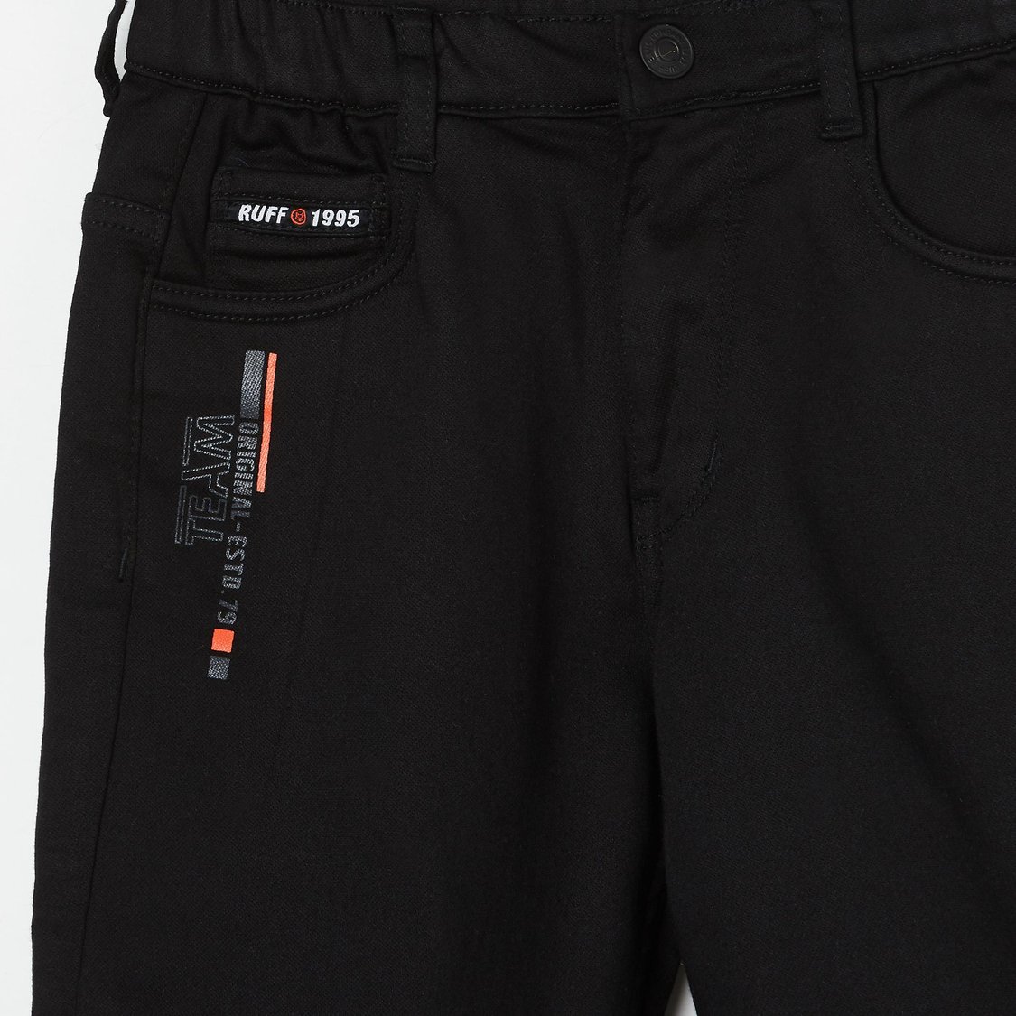 RUFF KIDS Boys Printed Regular Fit Denim Shorts