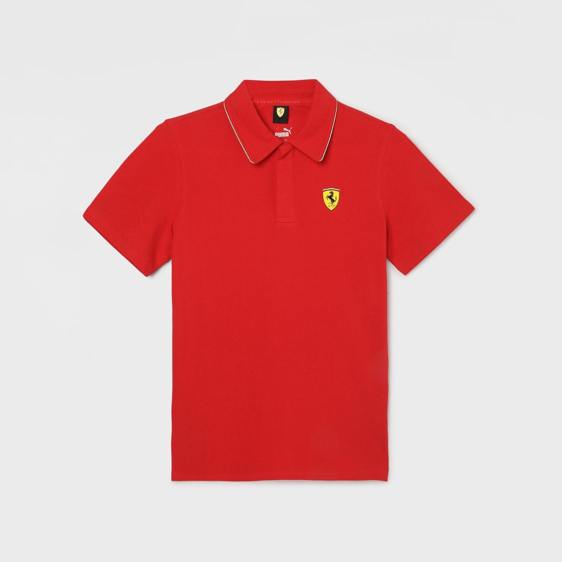 Buy PUMA Boys Scuderia Ferrari Regular Fit Polo T shirt from PUMA at just INR 2999.0