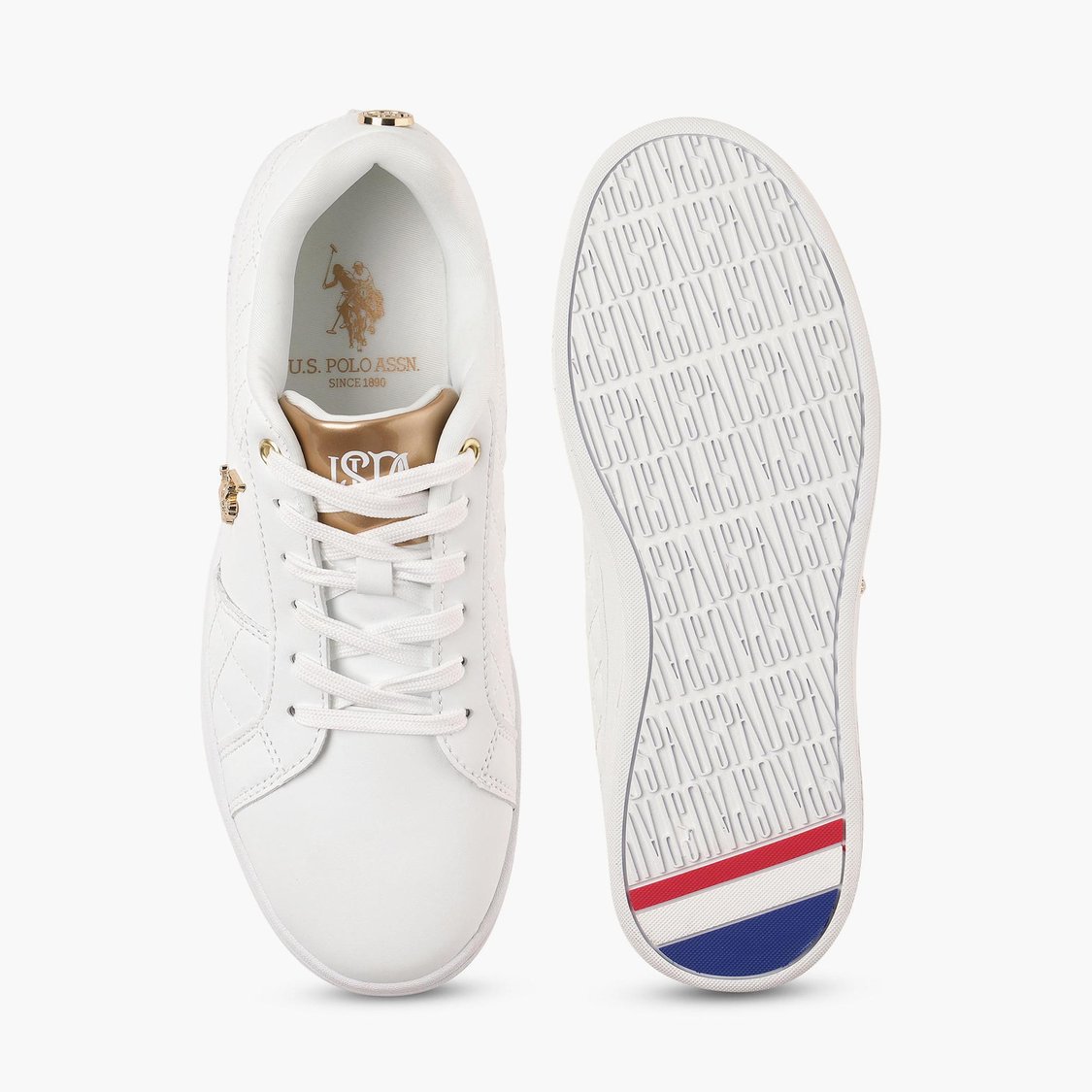 U.S. POLO ASSN. Women Quilted Logo Simone 2.0 Sneakers